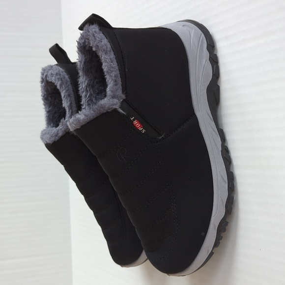 Fashion Sport Warm Plush Slip On Booties US Size 8 Black 39 - Picture 7 of 16